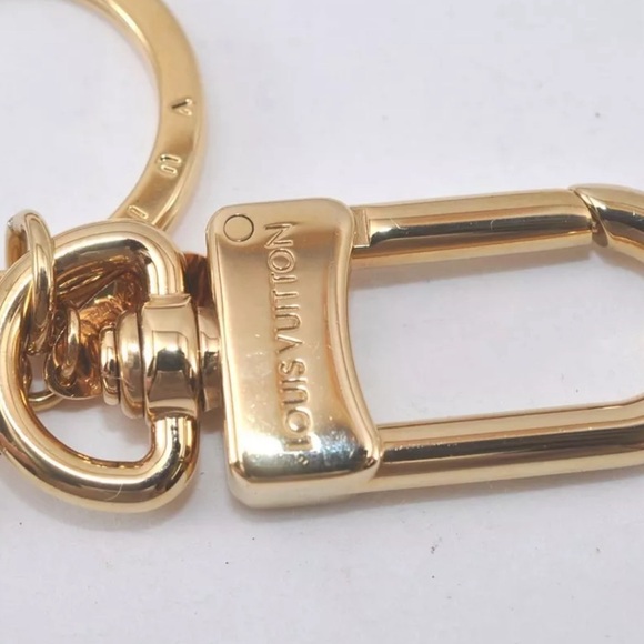 Authentic Louis Vuitton Charm Porte Cles LV Facet Key Ring Gold Box - Picture 9 of 9